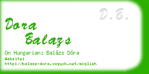 dora balazs business card